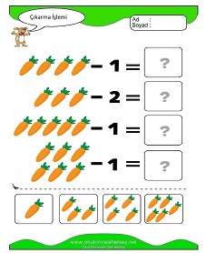 Çıkarma İşlemi Çalışma Sayfaları